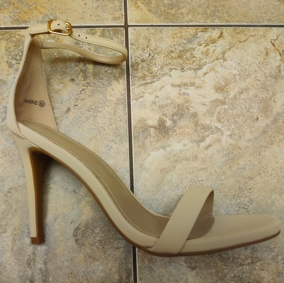 Nude Open-Toe Ankle Strap Heel - Picture 2 of 6